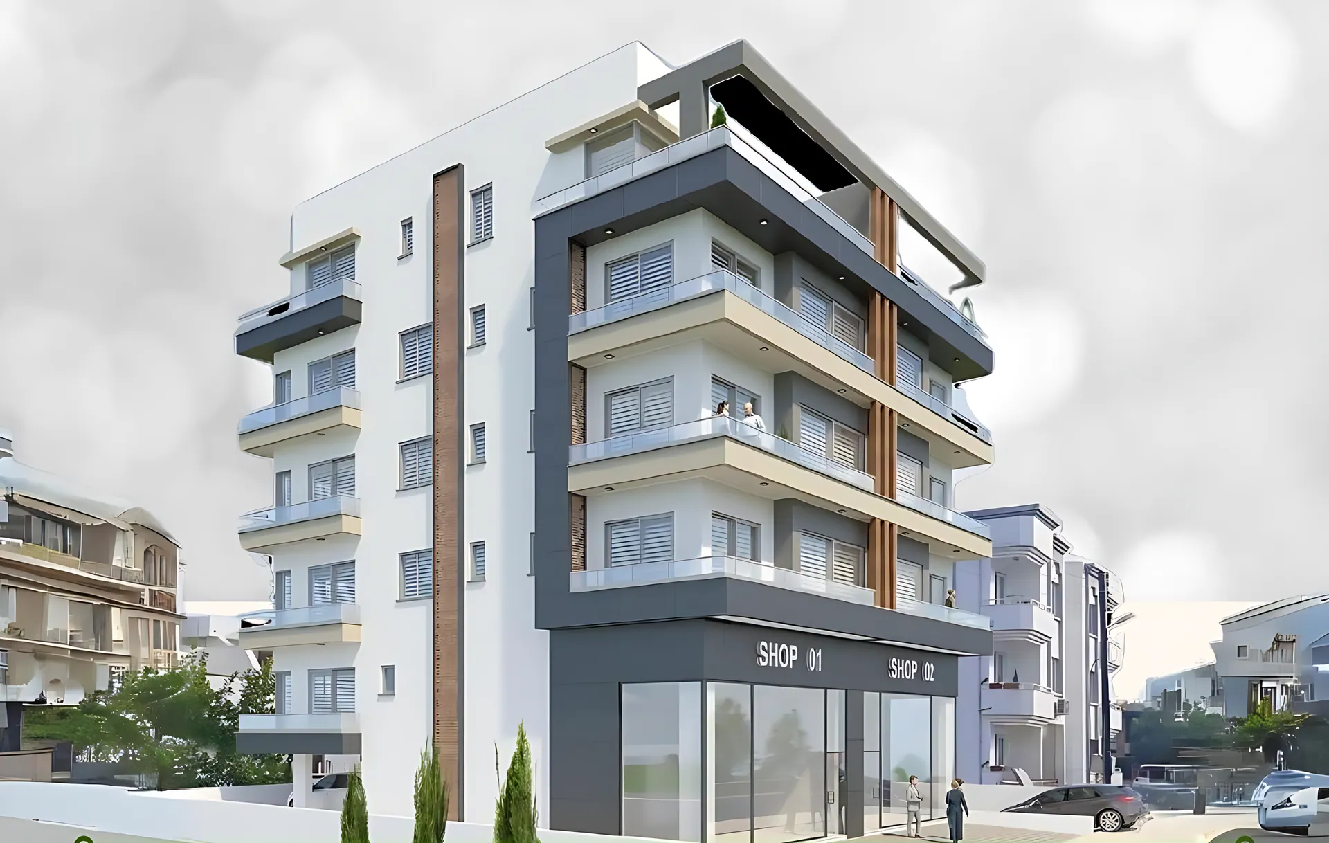 Öz-En 17 apartment building in central Kyrenia